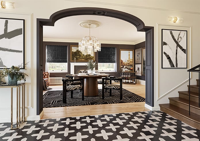 Crushed Velvet, Black Noir - Twist&Fit Roman Blind - Image 7